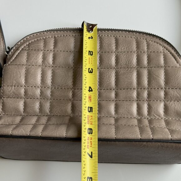 Sam & Hadley Quilted Crossbody Handbag - Cream 9" x 3" - Picture 16 of 16